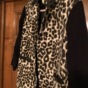 Brand new cheetah print leather coat